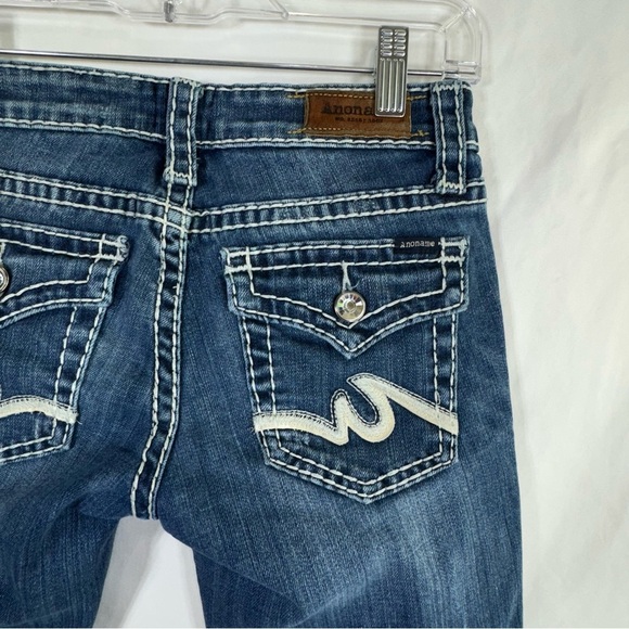 Anoname Heavy Stitch Rhinestone Bling Heidi Bermuda Shorts - Picture 4 of 8